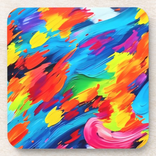 うれしそうな色の絵を描爆発 コースター (正面)