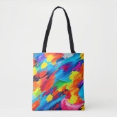 うれしそうな色の絵を描爆発 トートバッグ (正面)