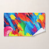 うれしそうな色の絵を描爆発 バスタオルセット (ハンドタオル)