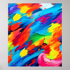 うれしそうな色の絵を描爆発 ポスター