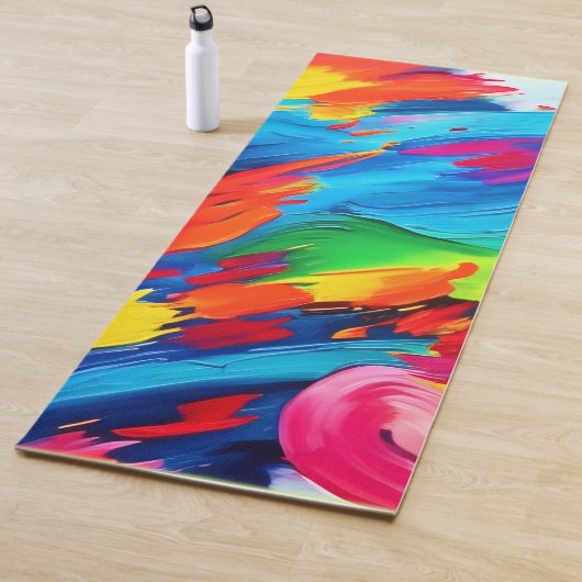 うれしそうな色の絵を描爆発 ヨガマット (インサイチュ)