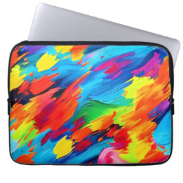うれしそうな色の絵を描爆発 ラップトップスリーブ