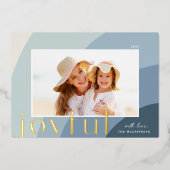 うれしそうな色合い |横モダン写真 箔シーズンカード (正面)