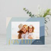 うれしそうな色合い |横モダン写真 箔シーズンカード (立ち正面)