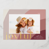 うれしそうな色合い |横モダン写真 箔シーズンカード (正面)