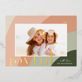 うれしそうな色合い |横モダン写真 箔シーズンカード (正面)