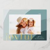 うれしそうな色合い |横モダン写真 箔シーズンカード (正面)