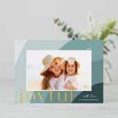 うれしそうな色合い |横モダン写真 箔シーズンカード (立ち正面)