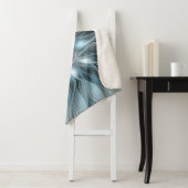 うれしそうな花抽象芸術ブルーグレーフローラフラクタル シェルパブランケット (インサイチュ)