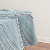 うれしそうな花抽象芸術ブルーグレーフローラフラクタル テーブルクロス (インサイチュ)