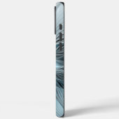 うれしそうな花抽象芸術ブルーグレーフローラフラクタル Case-Mate iPhoneケース (裏面 / 左)