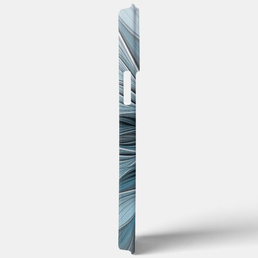 うれしそうな花抽象芸術ブルーグレーフローラフラクタル Case-Mate iPhoneケース (裏面 / 右)