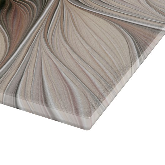 うれしそうな花抽象芸術ベージュブラウンフローラフラクタル カッティングボード (角)