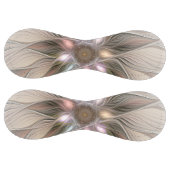 うれしそうな花抽象芸術ベージュブラウンフローラフラクタル ソフトボール (パネル)