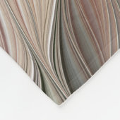 うれしそうな花抽象芸術ベージュブラウンフローラフラクタル フリースブランケット (角)