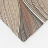 うれしそうな花抽象芸術ベージュブラウンフローラフラクタル フリースブランケット (角)