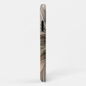 うれしそうな花抽象芸術ベージュブラウンフローラフラクタル Case-Mate iPhoneケース (裏面/右)