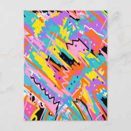 うれしそうな表現抽象芸術アート ポストカード