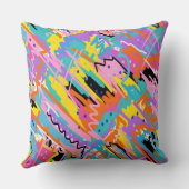 うれしそうな表現抽象芸術プリント クッション (裏面)