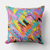 うれしそうな表現抽象芸術プリント クッション (正面)