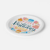 うれしそうな誕生日紙プレート ペーパープレート (アングル)