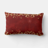 うれしそうな金ゴールドグリッターホリディピロー ランバークッション (裏面)