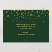 うれしそうな金ゴールドフレームクリスマス2 PHOTO Greeting シーズンカード (裏面)