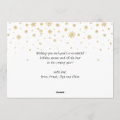 うれしそうな金ゴールドフレームクリスマス2 PHOTO Greeting シーズンカード (裏面)