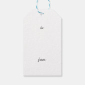 うれしそうな金ゴールドブラシスクリプトタイポグラフィホリデー ギフトタグ (裏面)