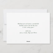 うれしそうな金ゴールドモダンフレームスクリプト2 PHOTO Greeting シーズンカード (裏面)