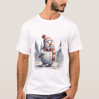 うれしそうな雪だるまギグルズティー Tシャツ