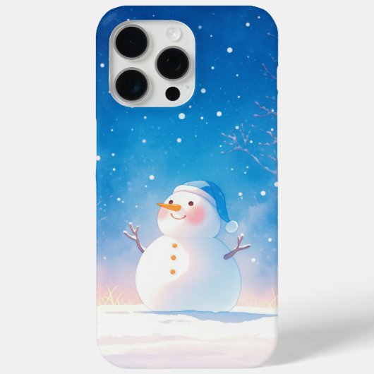 うれしそうな雪だるま Case-Mate iPhoneケース (裏面)