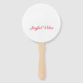 うれしそうな雰囲気クリスマスRED BOW休日の家族名 ハンドファン (裏面)