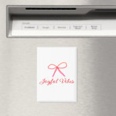 うれしそうな雰囲気クリスマスRED BOW休日の家族名 マグネット (インサイチュ (食洗機))