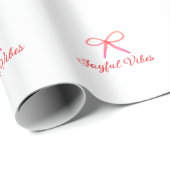 うれしそうな雰囲気クリスマスRED BOW休日の家族名 ラッピングペーパー (ロールコーナー)