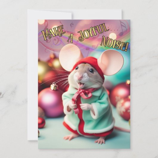うれしそうな騒音を楽しくマウスでクリスチャンを歌う シーズンカード (正面)