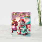 うれしそうな騒音を楽しくマウスでクリスチャンを歌う シーズンカード (正面)