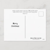 うれしそうな騒音を楽しくマウスでクリスチャンを歌う シーズンポストカード (裏面)