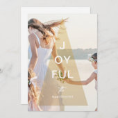 うれしそうな黄金のクリスマスツリーオーバーレイ シーズンカード (正面/裏面)