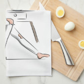 うれしそうな キッチンタオル (四つ折り)