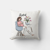 うれしそうな クッション (正面)