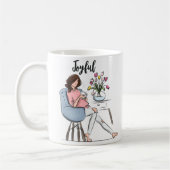 うれしそうな コーヒーマグカップ (左)