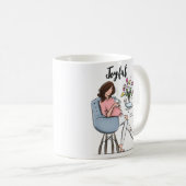 うれしそうな コーヒーマグカップ (正面右)