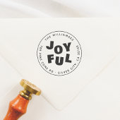 うれしはっきりしたいモダンラウンドクリスマス差出人住所 セルフインキングスタンプ