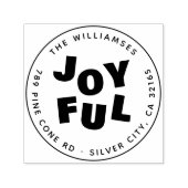 うれしはっきりしたいモダンラウンドクリスマス差出人住所 セルフインキングスタンプ (デザイン)