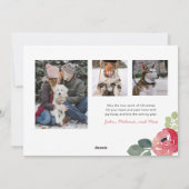 うれしはっきりしたい花模様フォトホリデーカード シーズンカード (裏面)