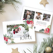 うれしはっきりしたい花模様フォトホリデーカード シーズンカード