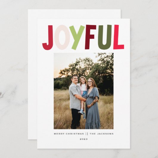 うれしよくはしゃぐい鮮やかクリスマスデザイン シーズンカード (正面/裏面)