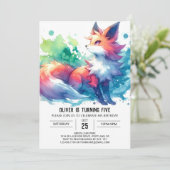 うれしエレガントいキツネ誕生日 招待状 (スタンド正面)