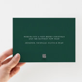 うれしエレガントいグリーンフォトクリスマス金ゴールド 箔シーズンカード